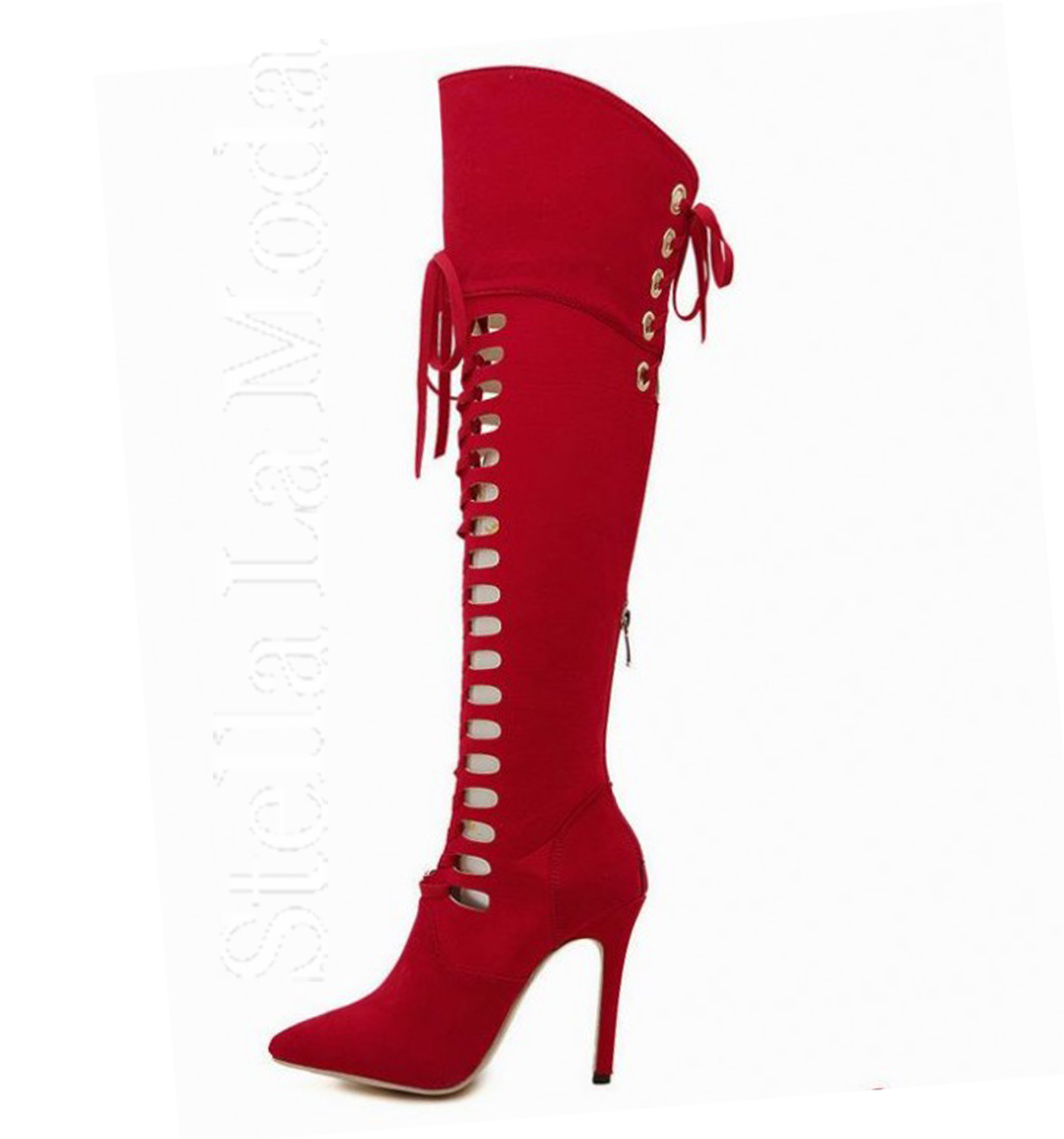 Pointed Toe High Heel Super High Boots on Luulla
